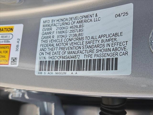 new 2025 Honda Accord Hybrid car, priced at $37,803