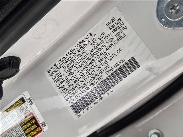 new 2026 Honda Ridgeline car, priced at $44,345