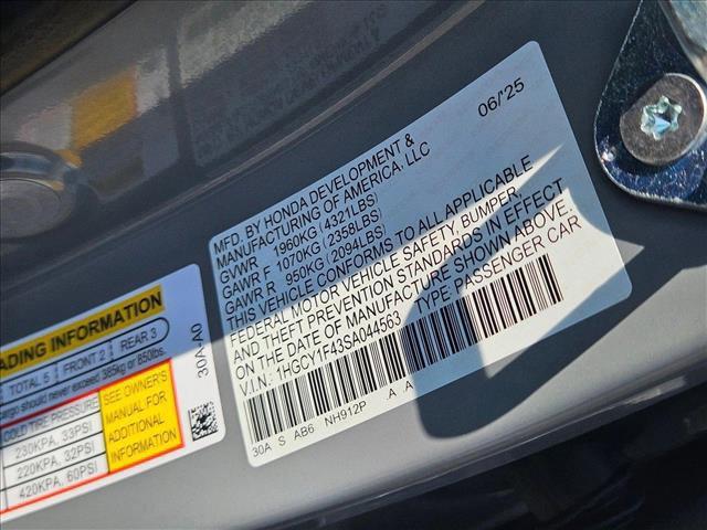 new 2025 Honda Accord car, priced at $30,851