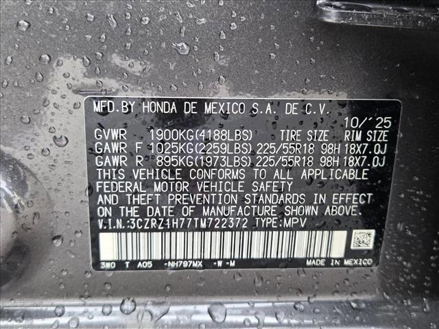 new 2026 Honda HR-V car, priced at $30,374