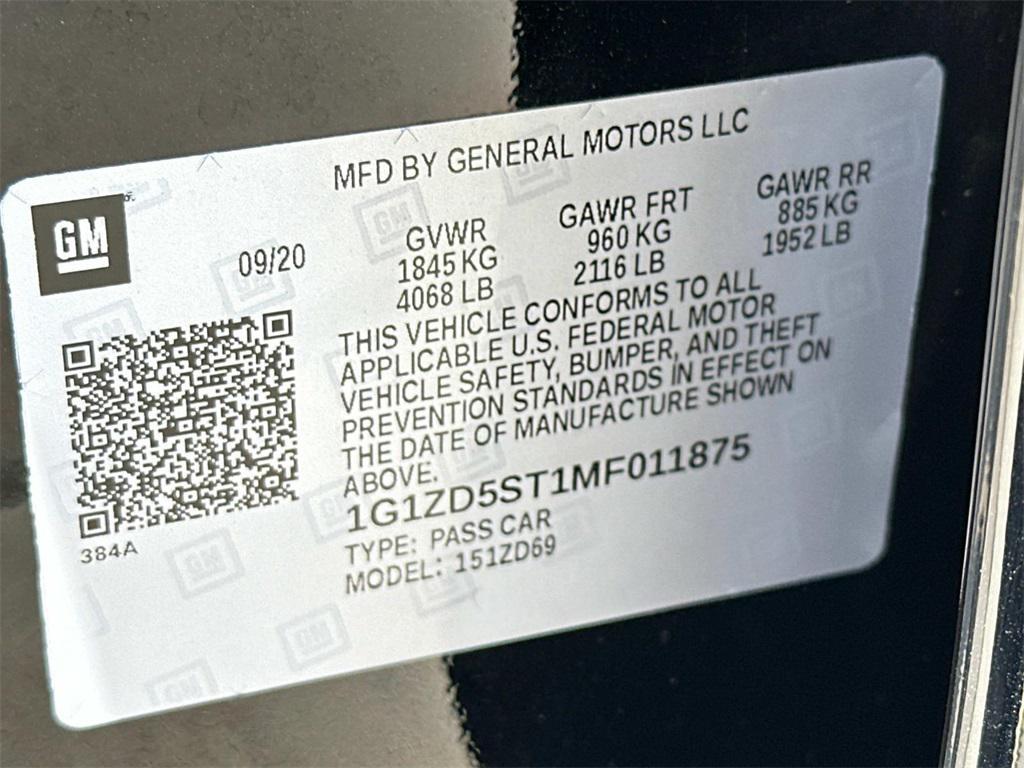 used 2021 Chevrolet Malibu car, priced at $15,611