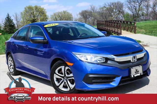 used 2016 Honda Civic car, priced at $13,813