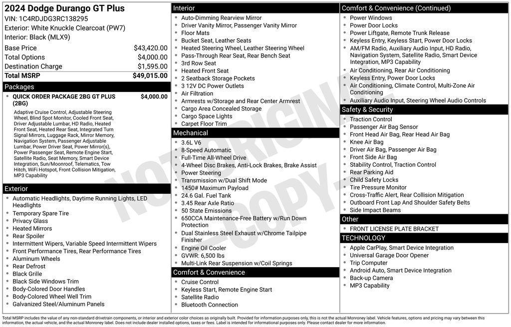 used 2024 Dodge Durango car, priced at $29,769