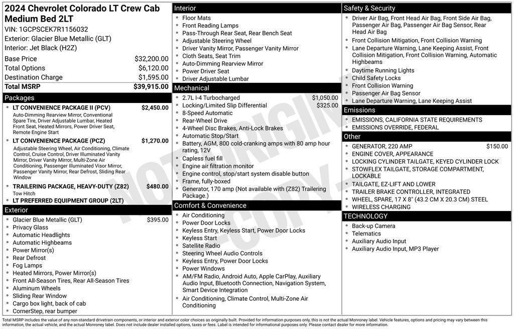 used 2024 Chevrolet Colorado car, priced at $33,743