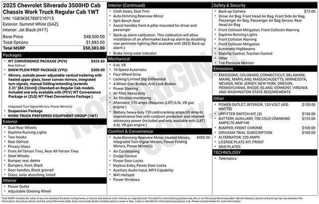 new 2025 Chevrolet Silverado 3500 car, priced at $64,226
