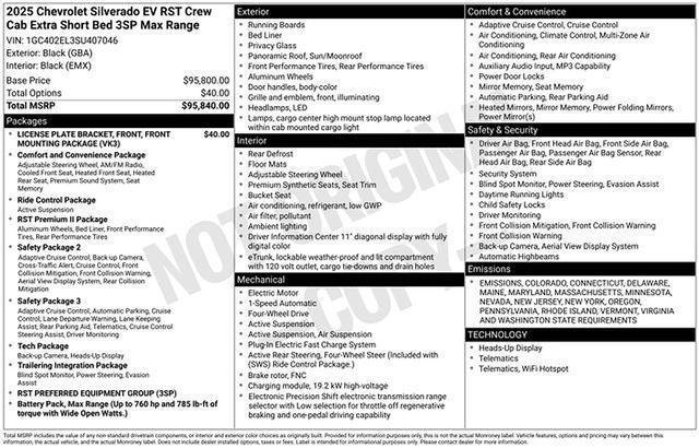 new 2025 Chevrolet Silverado EV car, priced at $91,771