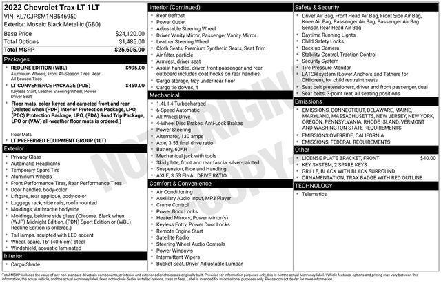 used 2022 Chevrolet Trax car, priced at $19,771