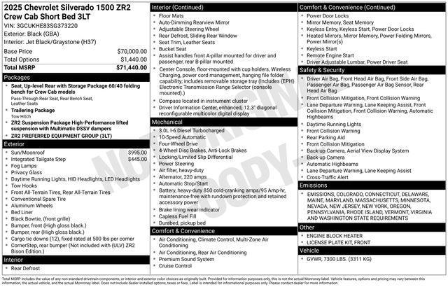 new 2025 Chevrolet Silverado 1500 car, priced at $69,635