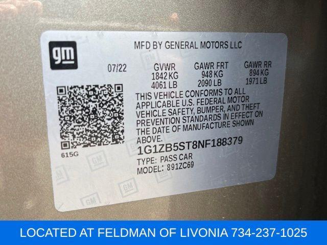 used 2022 Chevrolet Malibu car, priced at $19,990