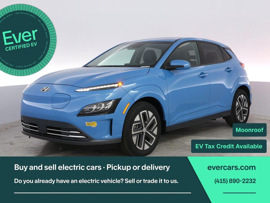 used 2022 Hyundai Kona EV car, priced at $23,999