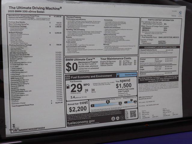 used 2025 BMW 330 car, priced at $50,732