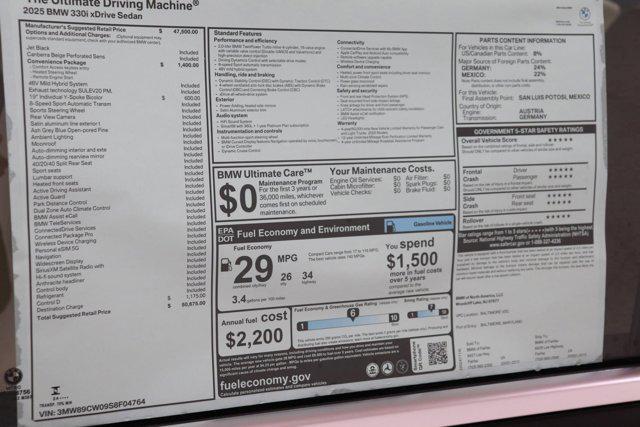 used 2025 BMW 330 car, priced at $46,623