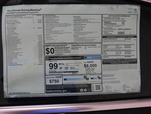 used 2024 BMW i4 Gran Coupe car, priced at $58,473