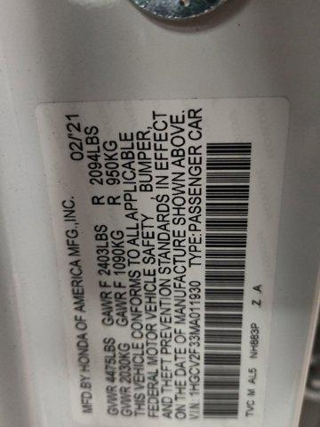 used 2021 Honda Accord car, priced at $18,999