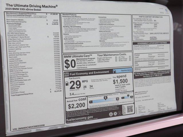 used 2025 BMW 330 car, priced at $48,703