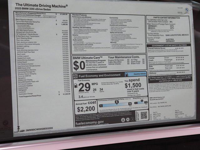 used 2025 BMW 330 car, priced at $47,733