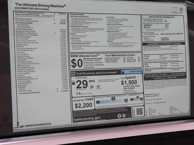 used 2025 BMW 330 car, priced at $47,733