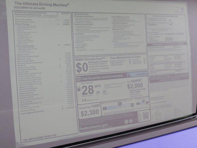 used 2025 BMW X2 car, priced at $47,353