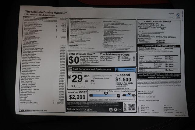 new 2025 BMW M440 car, priced at $72,875