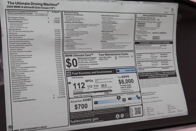 new 2025 BMW i4 Gran Coupe car, priced at $61,475