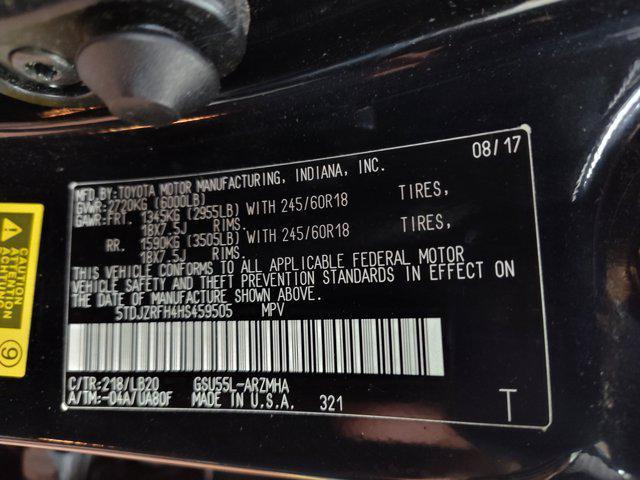 used 2017 Toyota Highlander car, priced at $19,999