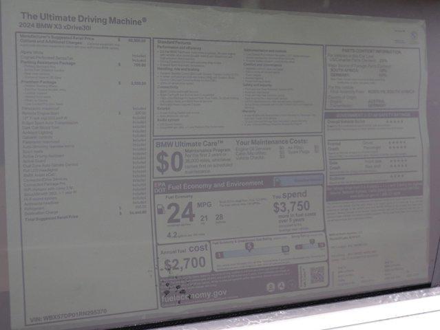 used 2024 BMW X3 car, priced at $50,093