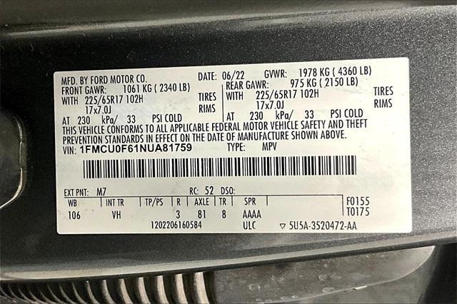 used 2022 Ford Escape car, priced at $16,447