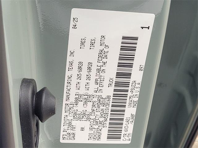 new 2025 Toyota Tundra car, priced at $69,306