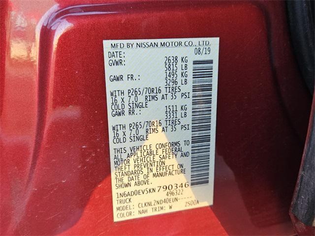 used 2019 Nissan Frontier car, priced at $20,000