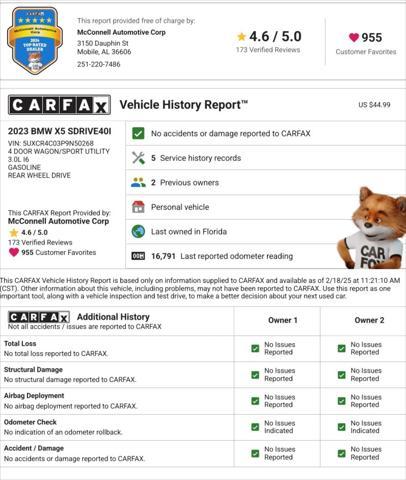 used 2023 BMW X5 car, priced at $52,284