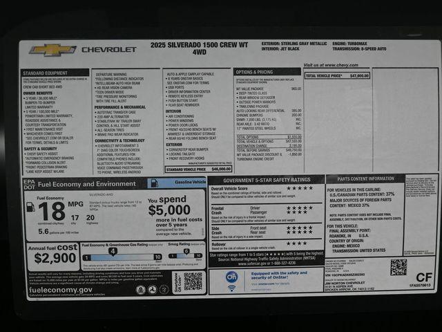 new 2025 Chevrolet Silverado 1500 car, priced at $41,275