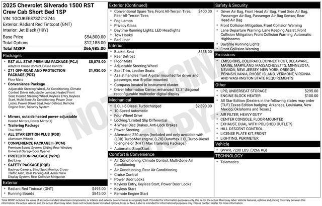 new 2025 Chevrolet Silverado 1500 car, priced at $61,245