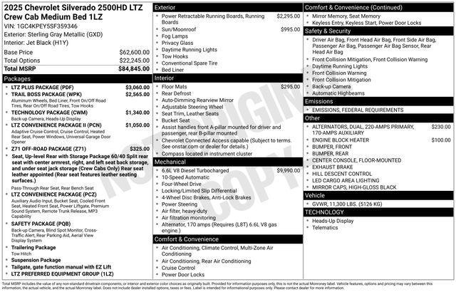 new 2025 Chevrolet Silverado 2500 car, priced at $81,043