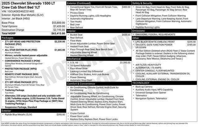 new 2025 Chevrolet Silverado 1500 car, priced at $49,965