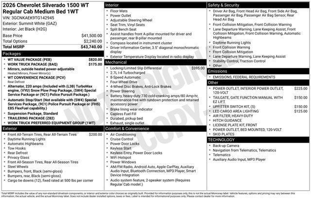 new 2026 Chevrolet Silverado 1500 car, priced at $40,512