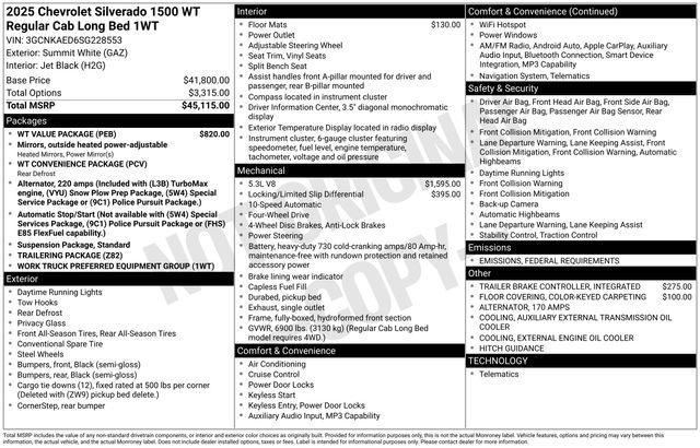 new 2025 Chevrolet Silverado 1500 car, priced at $42,995