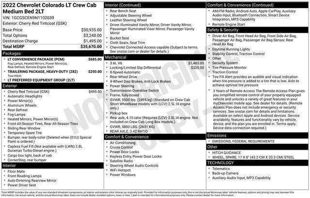 used 2022 Chevrolet Colorado car