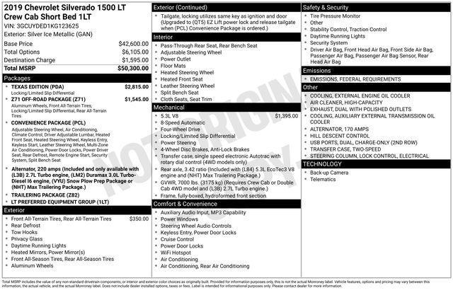 used 2019 Chevrolet Silverado 1500 car, priced at $31,000