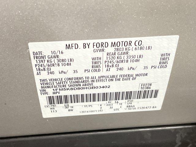 used 2017 Ford Explorer car, priced at $15,497