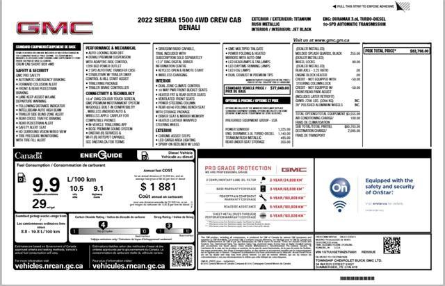 used 2022 GMC Sierra 1500 car, priced at $46,422