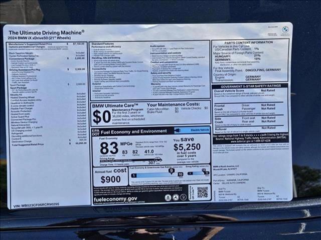 used 2024 BMW iX car, priced at $63,977