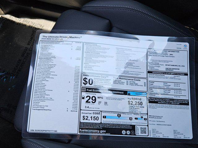new 2026 BMW X3 car, priced at $59,075