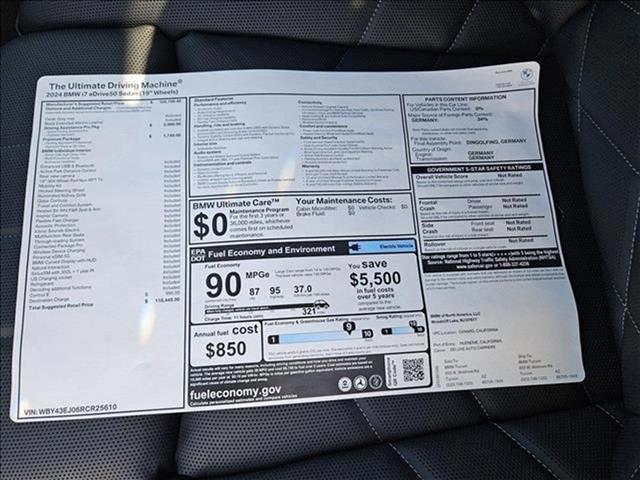 used 2024 BMW i7 car, priced at $110,445