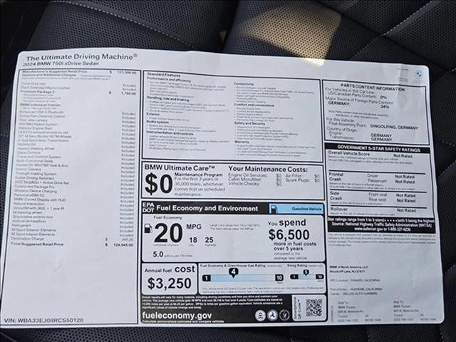 used 2024 BMW 760 car, priced at $124,045