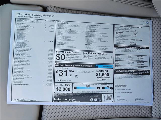 new 2026 BMW 228 Gran Coupe car, priced at $45,725