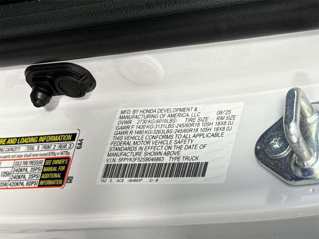 new 2025 Honda Ridgeline car, priced at $45,135