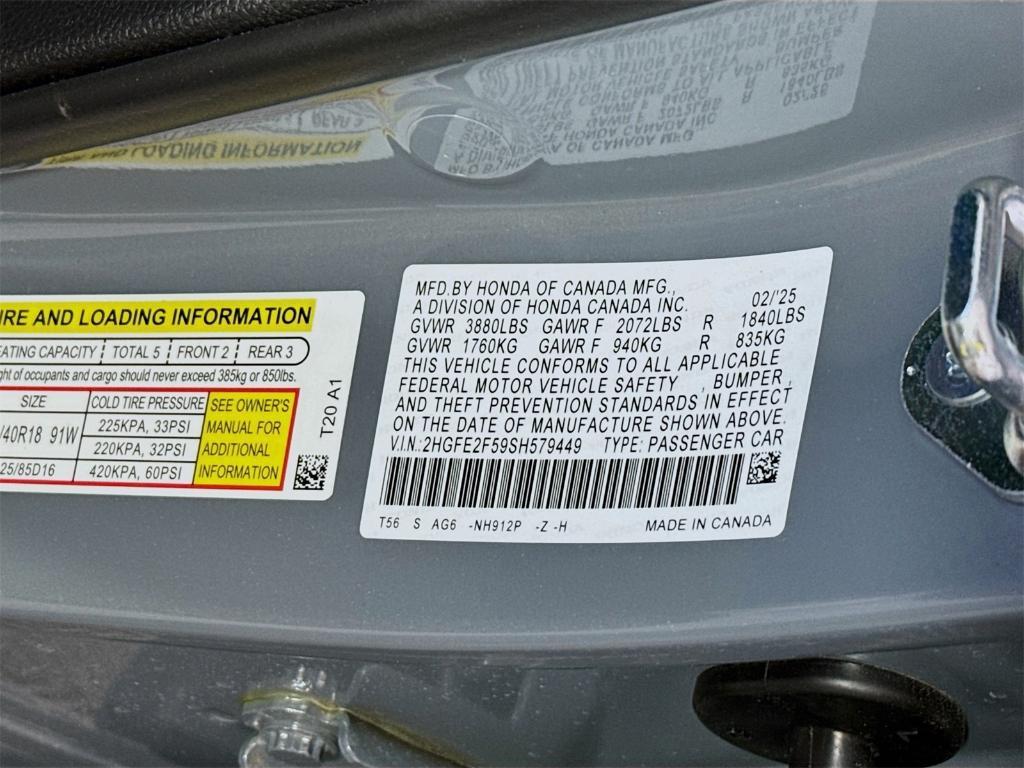 used 2025 Honda Civic car, priced at $24,877