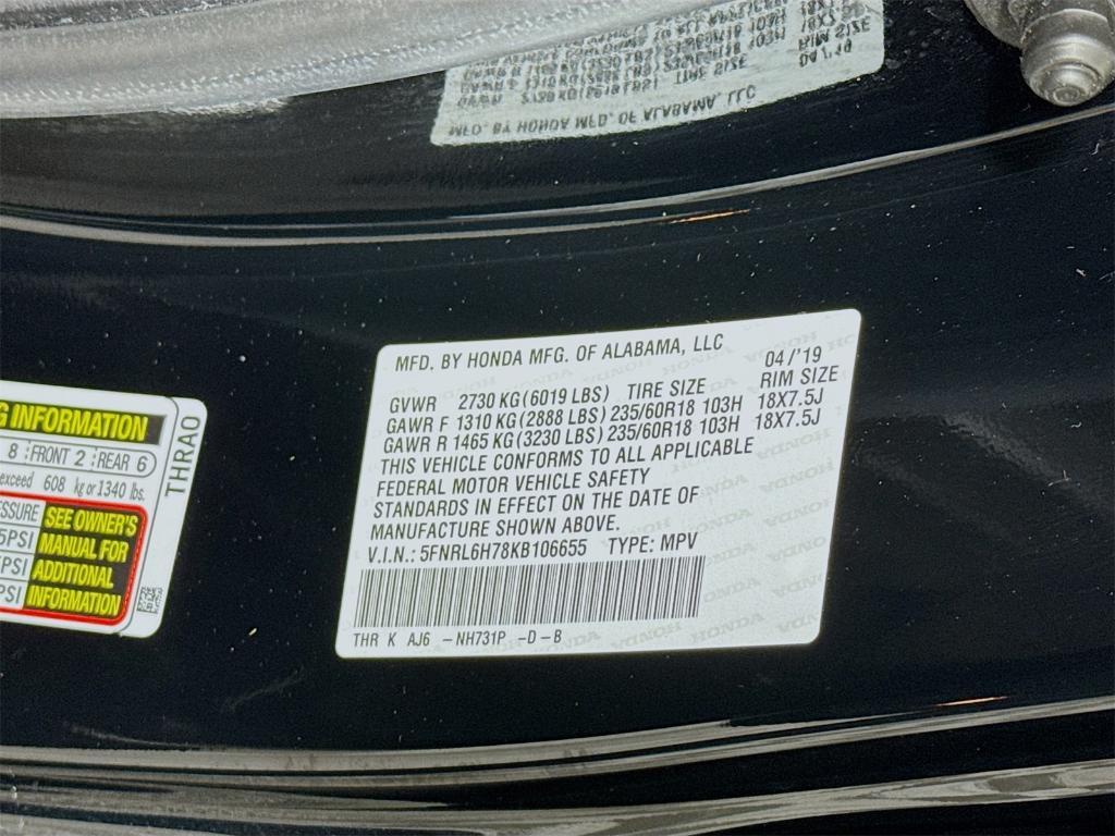 used 2019 Honda Odyssey car, priced at $25,698
