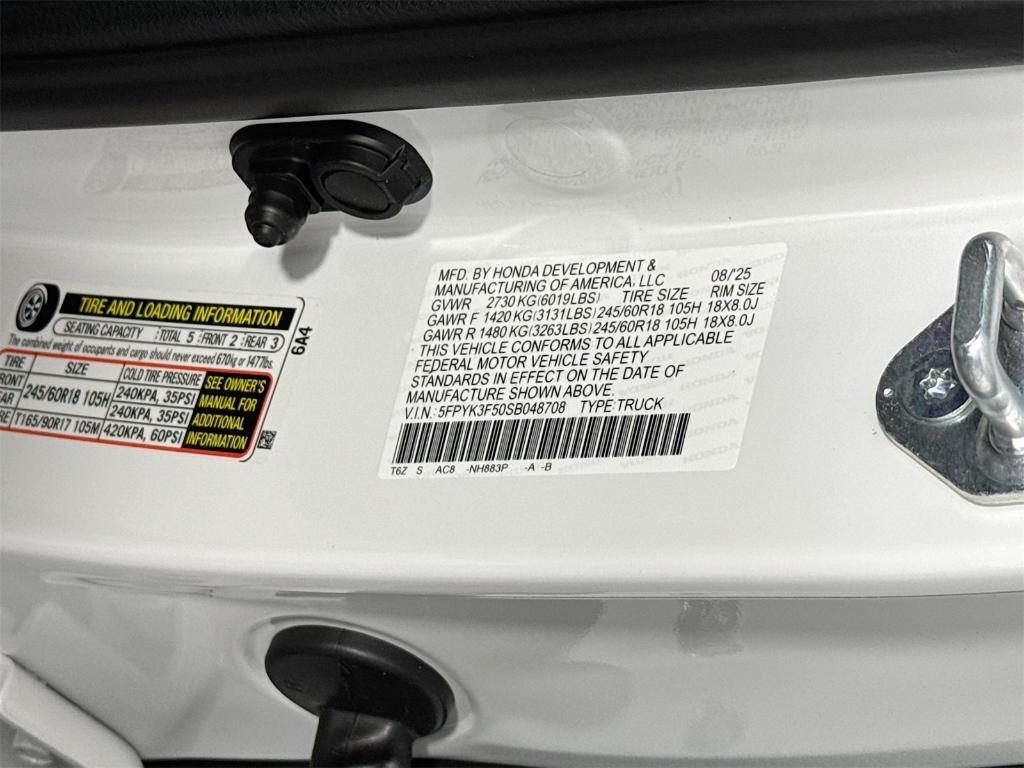 new 2025 Honda Ridgeline car, priced at $44,885