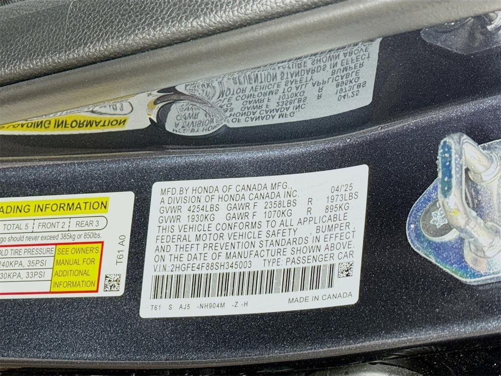 new 2025 Honda Civic Hybrid car, priced at $33,100